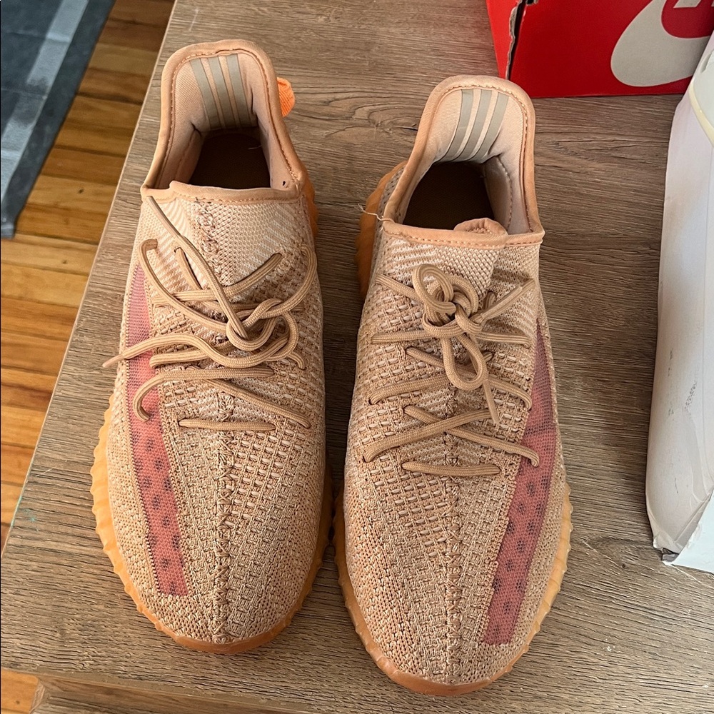 Adidas Men's Beige and Rust Sneakers